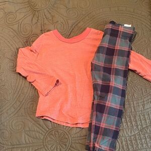 Cozy Kids set - Coral and Plaid